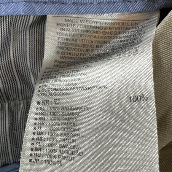 Banana Republic Pants Men 33 Gavin Chino Beige Cotton Flat Front Straight Leg - Picture 9 of 9